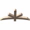 Ekena Millwork Alberta Smooth Timber Gable Bracket, Douglas Fir, 48"W x 22"H x 3 1/2"D x 3 1/2"F, 11/12 Pitch GBW048X22X0404ALB00SDF - alternate 2